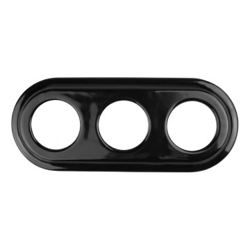 Elhard - Retro Ceramic Triple Frame, Black