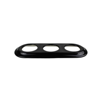Elhard - Retro Ceramic Triple Frame, Black