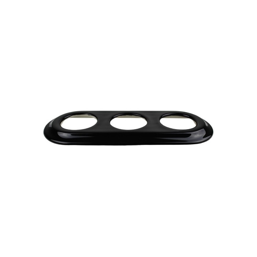 Elhard - Retro Ceramic Triple Frame, Black