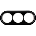 Elhard - Retro Ceramic Triple Photo Frame, Black
