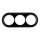 Elhard - Retro Ceramic Triple Photo Frame, Black
