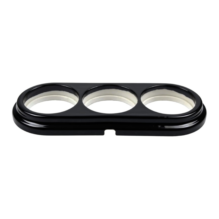 Elhard - Retro Ceramic Triple Photo Frame, Black