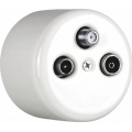 Elhard - Retro Ceramic TV/FM/SAT Antenna Socket, White