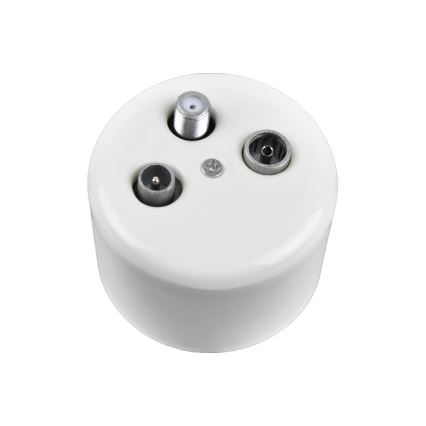 Elhard - Retro Ceramic TV/FM/SAT Antenna Socket, White