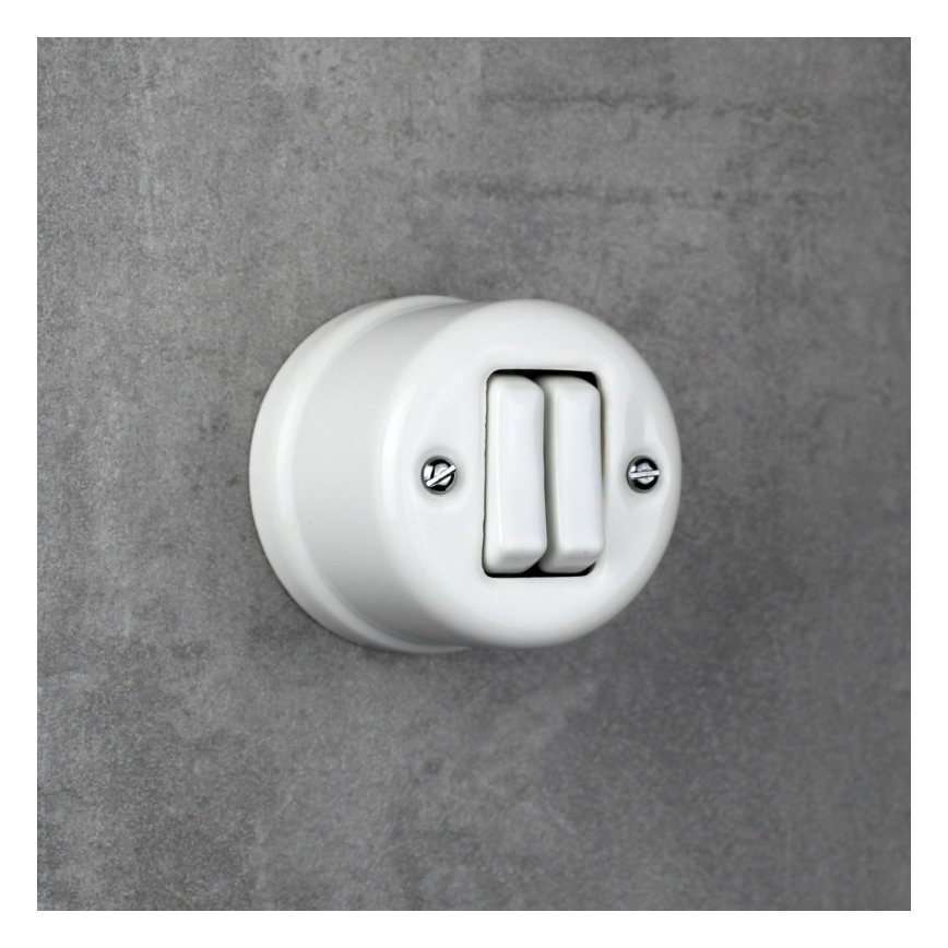 Elhard - Retro Ceramic Venetian Blind Controller, White