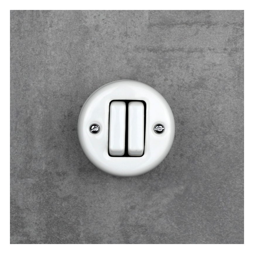 Elhard - Retro Ceramic Venetian Blind Controller, White