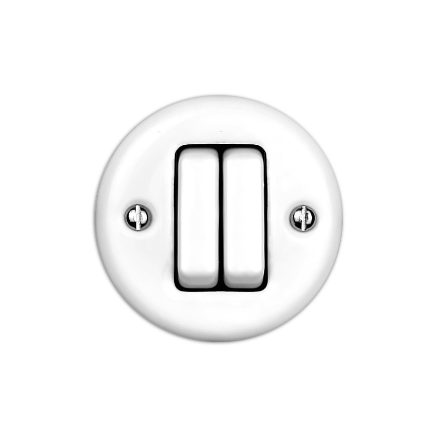 Elhard - Retro Ceramic Venetian Blind Controller, White