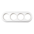 Elhard - Retro Ceramic Wall-Mounted Frame, 4-Gang, White