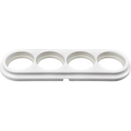 Elhard - Retro Ceramic Wall-Mounted Frame, 4-Gang, White