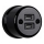 Elhard - Retro ceramic wall outlet with 2x USB-A, black