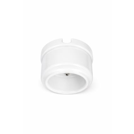 Elhard - Retro Ceramic Wall Socket for Domestic Use, 230V, White