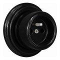 Elhard - Retro Ceramic Wall Socket with Frame 230V Black