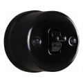 Elhard - Retro ceramic wall staircase switch with lever No. 6, black