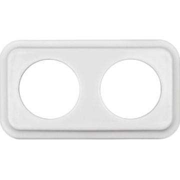 Elhard - Retro Double Ceramic Frame, White
