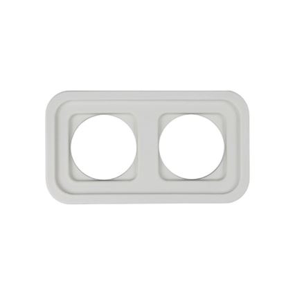 Elhard - Retro Double Ceramic Frame, White
