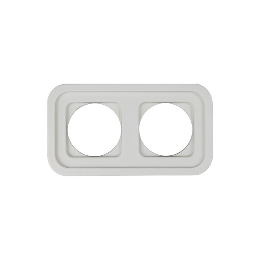 Elhard - Retro Double Ceramic Frame, White