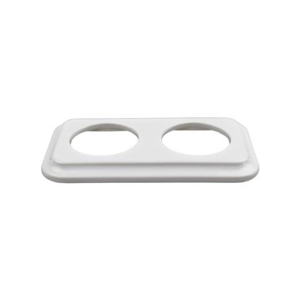 Elhard - Retro Double Ceramic Frame, White