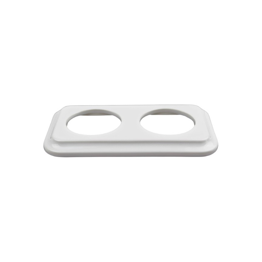 Elhard - Retro Double Ceramic Frame, White