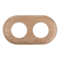Elhard - Retro Double Picture Frame, Light Wood