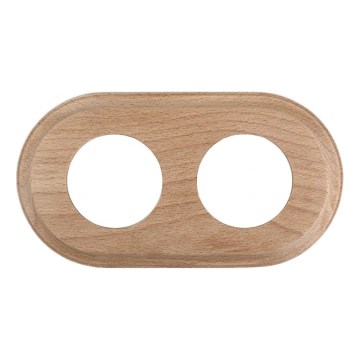Elhard - Retro Double Picture Frame, Light Wood