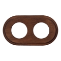 Elhard - Retro Double Wooden Photo Frame, Dark Wood