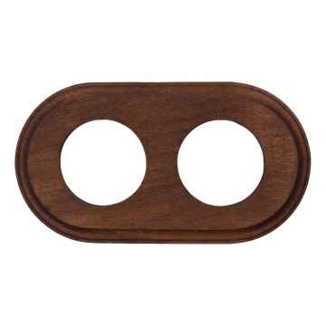 Elhard - Retro Double Wooden Photo Frame, Dark Wood