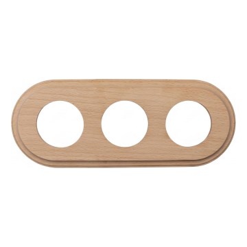 Elhard - Retro Triple Wooden Frame, Light Wood