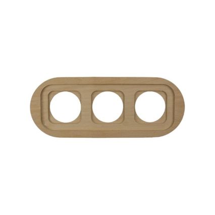 Elhard - Retro Triple Wooden Frame, Light Wood