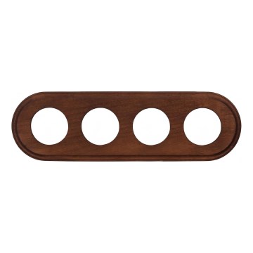 Elhard - Retro Wooden Four-Photo Frame, Dark Wood