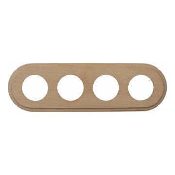 Elhard - Retro Wooden Four-Photo Frame, Light Wood