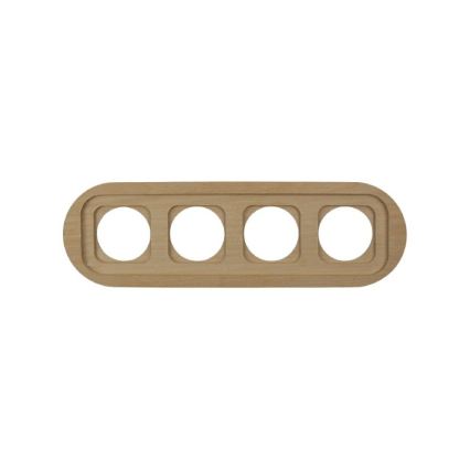 Elhard - Retro Wooden Four-Photo Frame, Light Wood