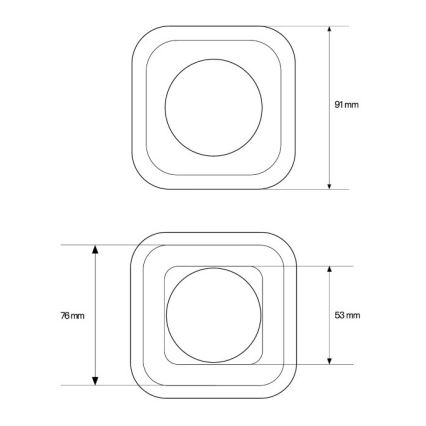 Elhard - Simple Ceramic Retro Frame, White