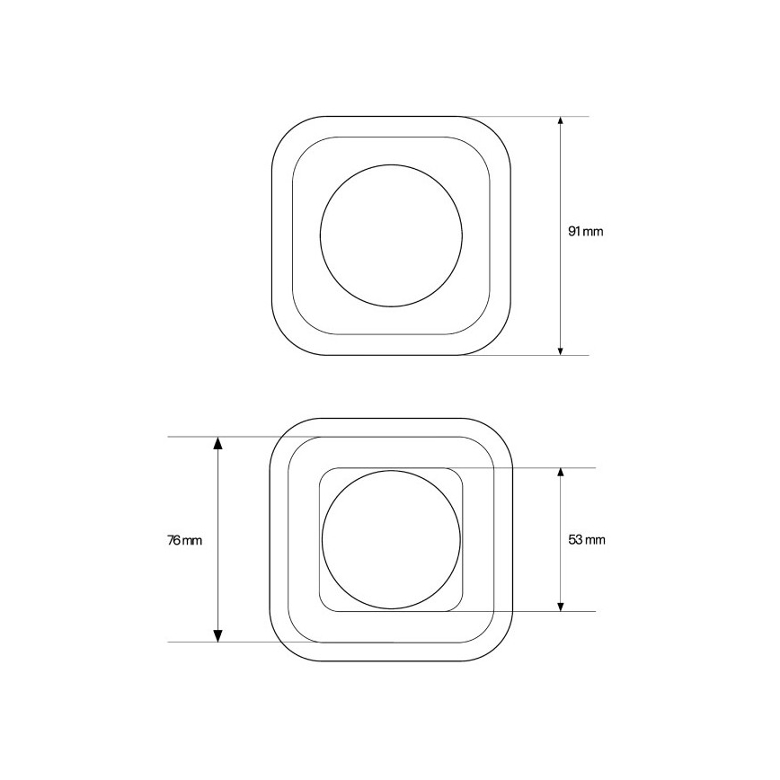 Elhard - Simple Ceramic Retro Frame, White