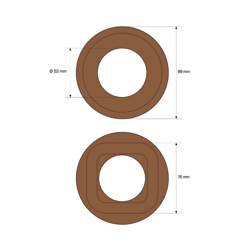Elhard - Simple Retro Wooden Frame, Dark Wood