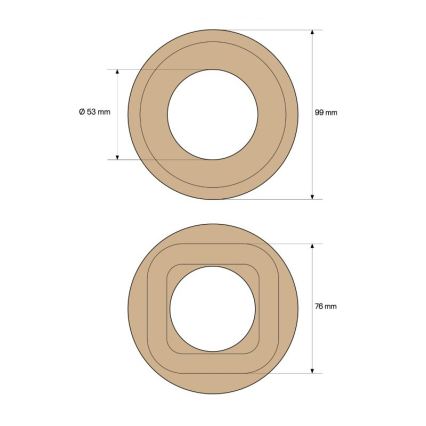 Elhard - Simple Retro Wooden Frame in Light Wood