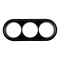 Elhard - Triple Retro Ceramic Wall Frame, Black