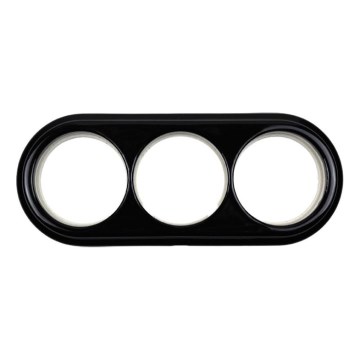 Elhard - Triple Retro Ceramic Wall Frame, Black