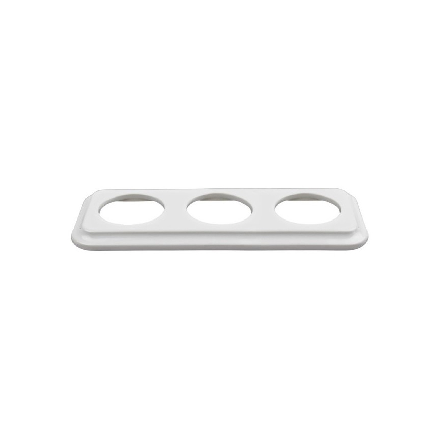 Elhard - White Ceramic Retro Triple Frame
