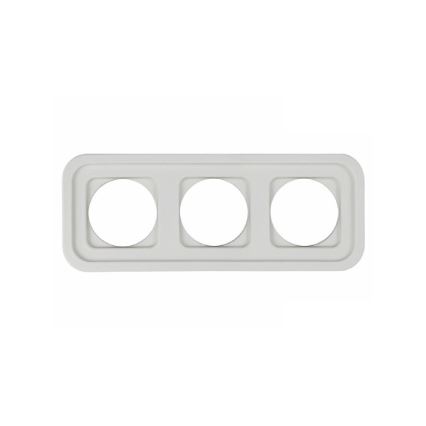 Elhard - White Ceramic Retro Triple Frame