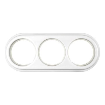 Elhard - White Retro Ceramic Triple Frame