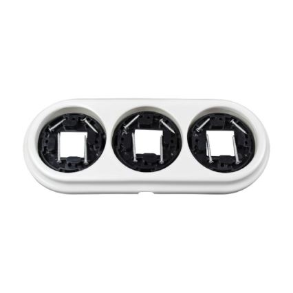 Elhard - White Retro Ceramic Triple Frame