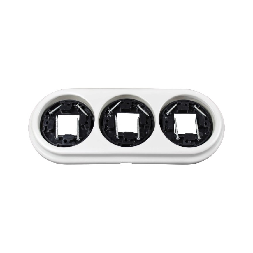 Elhard - White Retro Ceramic Triple Frame
