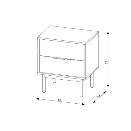 ELI Bedside Table, Beige