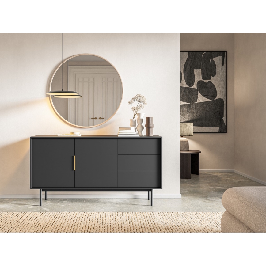 ELI Black Chest of Drawers