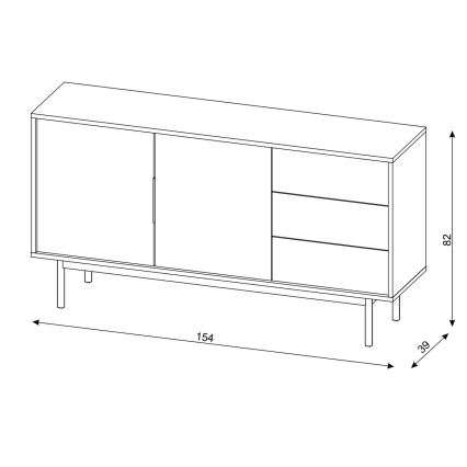 ELI Black Chest of Drawers