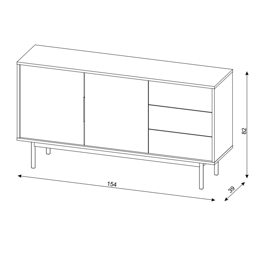 ELI Black Chest of Drawers