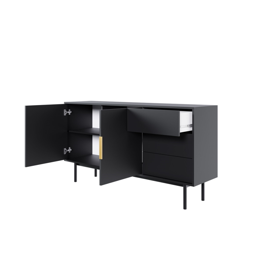 ELI Chest of Drawers 154×82×39 cm - Black