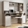 ELIAN Writing Desk with Shelf 160x53 cm, Sonoma Oak, Gray/White