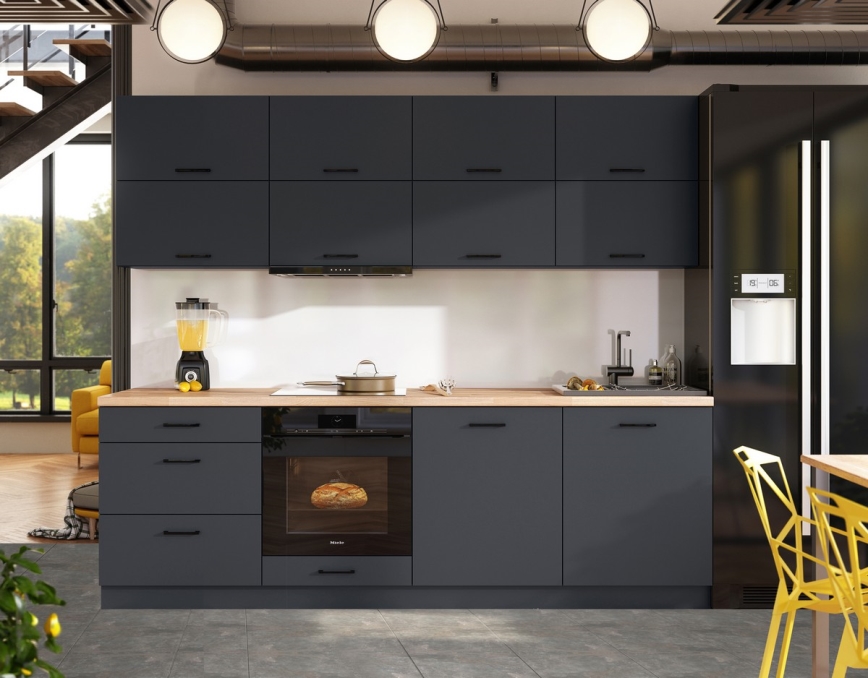 ELISE 240 cm Graphite Kitchen Unit