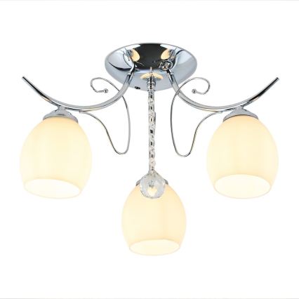 ELLA Flush-Mount Ceiling Light 3xE27/15W/230V, Polished Chrome